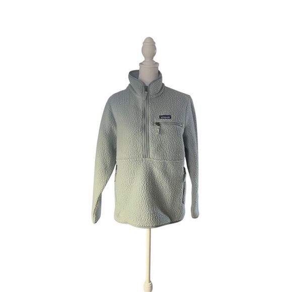 Patagonia Women's Thermal Blue Fleece Retro Pile Marsupial Jacket Size Small NWT - Picture 1 of 7